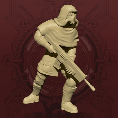 3d imprimível extremo aproximadamente soldado correndo pose by estúdio sol união 3d print model - Mito3D