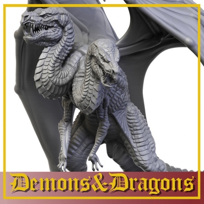 3d imprimable 04 dragon jumeau by sergent marteau table personnages créatures fantaisie univers 3d print model - Mito3D