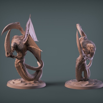 3d printable dagoon attacking by imp3dsion tabletop characters & creatures fantasy universe 3d print model - Mito3D