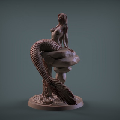 3d imprimible sirena by imp3dsion mesa caracteres criaturas fantasía universo 3d print model - Mito3D