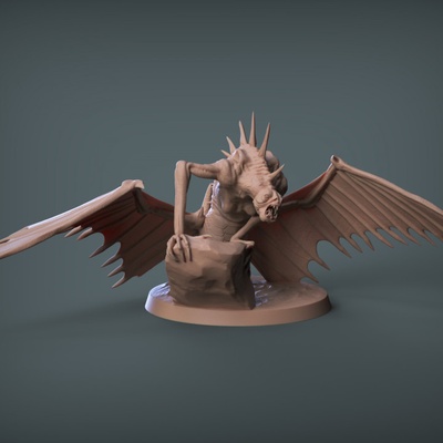 3d printable siren creature by imp3dsion tabletop characters & creatures fantasy universe 3d print model - Mito3D