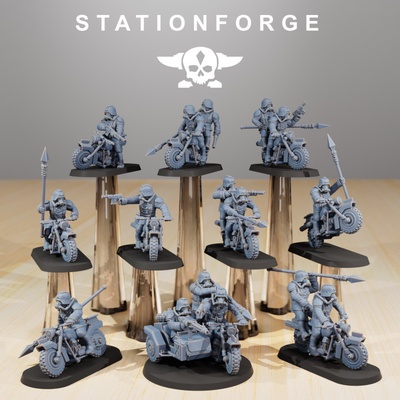 3d imprimable grimguard mort motards by gare forger table wargaming 3d print model - Mito3D