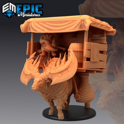 3d stampabile epico toro montare ingombrante cornuto caricare animale addomesticato longhorn incontrare by epic miniatures tavolo personaggi creature 3d print model - Mito3D