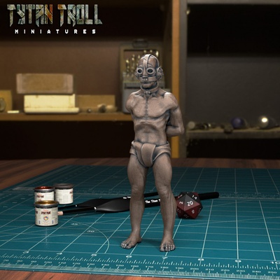 3d printable prisoner masked 01 pre-supported by tytantroll miniatures tabletop characters & creatures 3d print model - Mito3D