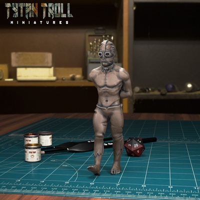 3d printable prisoner masked 03 pre-supported by tytantroll miniatures tabletop characters & creatures 3d print model - Mito3D