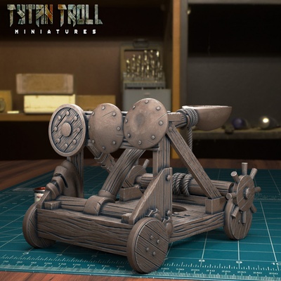 3d imprimible cerco arma catapulta pre supported by tytantroll miniaturas mesa caracteres criaturas 3d print model - Mito3D