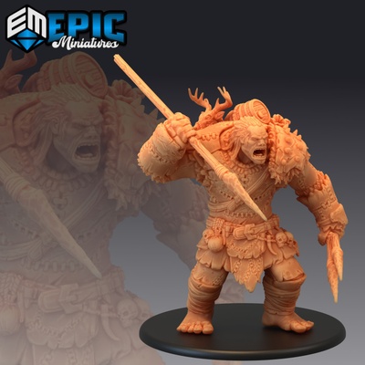 3d druckbar hügel riese jagd enorm berg krieger männlich natur bewachen wildling frei volk by epic miniatures tischplatte zeichen kreaturen 3d print model - Mito3D