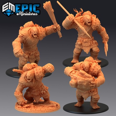 3d druckbar hügel riese einstellen enorm berg krieger männlich natur bewachen wildling frei volk by epic miniatures tischplatte zeichen kreaturen 3d print model - Mito3D