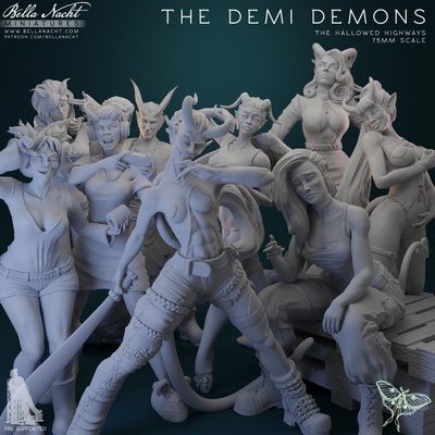 3d imprimible demi demonios campaña paquete 1 by bella noche minis mesa accesorios caracteres criaturas fantasía universo 3d print model - Mito3D