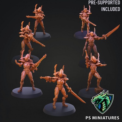 3d imprimible espacio duende masculino soldado haz 40 variantes by psminiaturas mesa caracteres criaturas sci fi universo juego guerra 3d print model - Mito3D