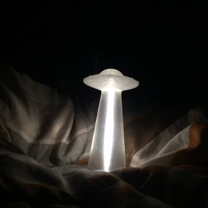 ufo Entführung beam Nacht Licht Lampe Garten Schreibtisch Abbildung 3D print model - Mito3D