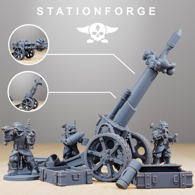 3d imprimable grimguard lumière artillerie by gare forger table personnages créatures sci univers véhicules machines wargaming 3d print model - Mito3D