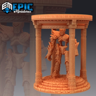 3d imprimible hierro golem construcción estación antiguo portón guardia falsificado gigante defensor by epic miniatures mesa caracteres criaturas 3d print model - Mito3D