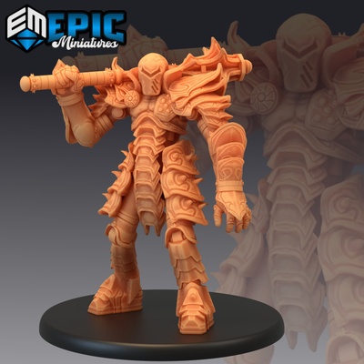 3d imprimible hierro golem mazo antiguo portón guardia falsificado gigante defensor by epic miniatures mesa caracteres criaturas 3d print model - Mito3D