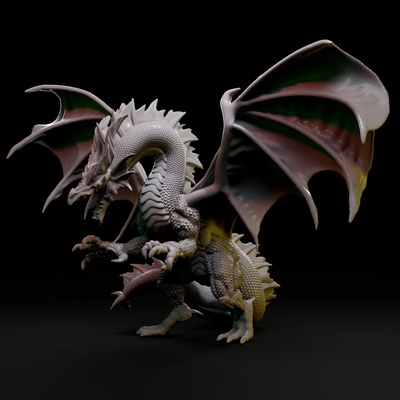 3d printable red dragon tabletop classics series 1 by arcknight llc characters & creatures fantasy universe 3d print model - Mito3D