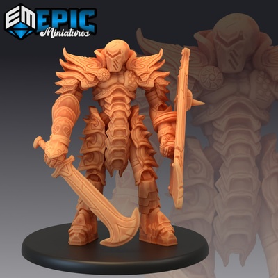 3d imprimible hierro golem espada proteger antiguo portón guardia falsificado gigante defensor by epic miniatures mesa caracteres criaturas 3d print model - Mito3D