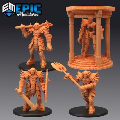 3d imprimible hierro golem conjunto construcción estación guerrero antiguo portón guardia falsificado gigante defensor by epic miniatures mesa caracteres criaturas 3d print model - Mito3D