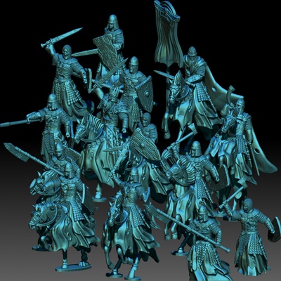 3d printable kzkminis - august release dead men traitors by tabletop characters & creatures fantasy universe 3d print model - Mito3D