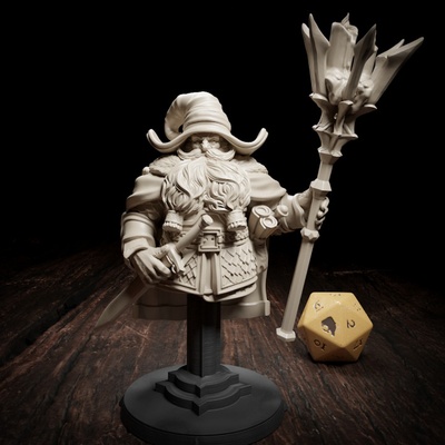 3d printable deron kohzar - hero bust graveyard of sorrows by cripta studios tabletop characters & creatures fantasy universe 3d print model - Mito3D