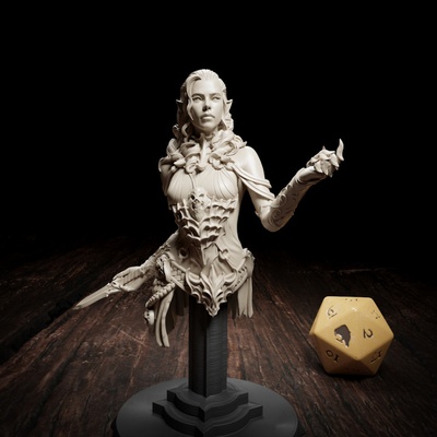 3d printable maude lacroix - hero bust graveyard of sorrows by cripta studios tabletop characters & creatures fantasy universe 3d print model - Mito3D