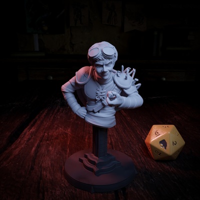 3d printable jimmy brooks adventurer kid - bust nostalgic quest by cripta studios tabletop characters & creatures 3d print model - Mito3D