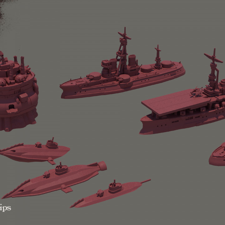 3d printable blight seas fleet - faction ships by elizabeth tabletop characters & creatures sci-fi universe vehicles machines 3D print model - Mito3D