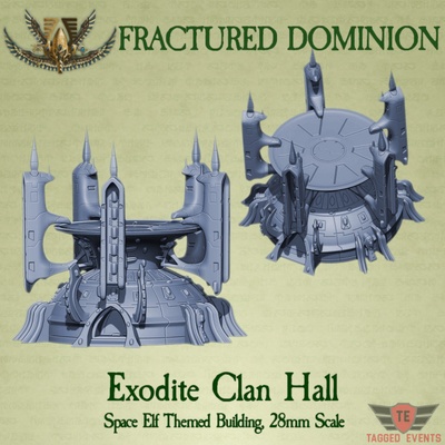 3d imprimable fracturé domination exodite clan salle by étiqueté événements table terrain sci 3d print model - Mito3D