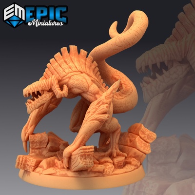 3d imprimible cueva bestia restos mal depredador tierra cazador enano encuentro by epic miniatures mesa caracteres criaturas 3d print model - Mito3D