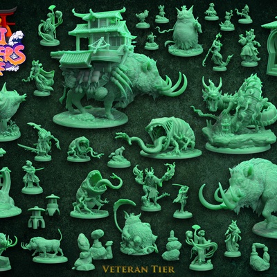 3d printable yokai lodge complete set july 2022 by dragon trappers tabletop characters & creatures fantasy universe wargaming 3d print model - Mito3D