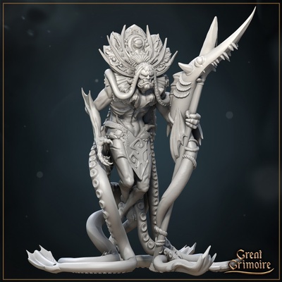 3d printable deep sea shaman by great grimoire tabletop characters & creatures 3d print model - Mito3D