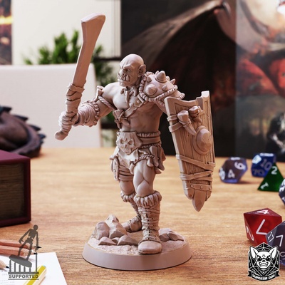 3d printable orc - a by dungeon dog tabletop characters & creatures fantasy universe 3d print model - Mito3D