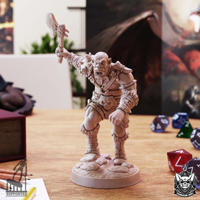 3d printable orc - b by dungeon dog tabletop characters & creatures fantasy universe 3d print model - Mito3D