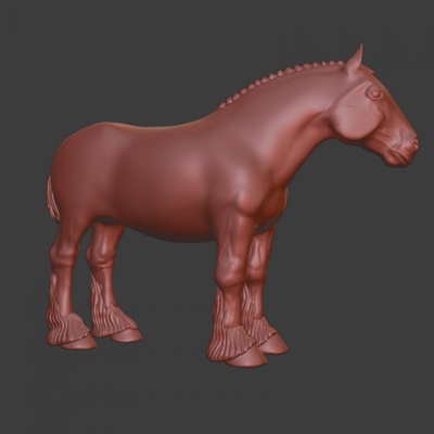 3d printable ardennes draft horse by ponyprint toys & games scaled models 3d print model - Mito3D