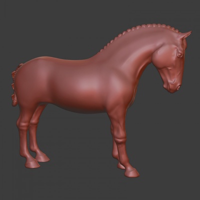 3d printable andalusian pre pure spanish horse baroque by ponyprint toys & games scaled models 3d print model - Mito3D