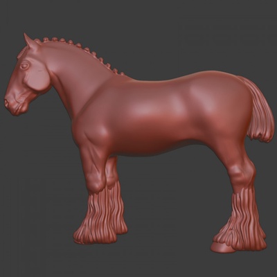 3d imprimível condado cavalo esboço projeto by estampa pônei brinquedos jogos escala modelos 3d print model - Mito3D