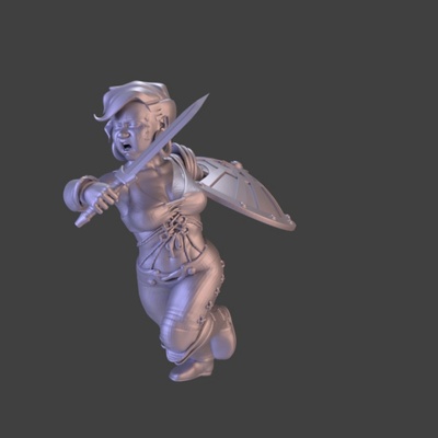 3d printable dwarf 1 by miniature underground tabletop characters & creatures fantasy universe 3d print model - Mito3D