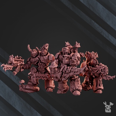 3d imprimível pandemia guerreiros montagem kit 59 partes by dakkadakka store tampo mesa jogos guerra sci fi 3d print model - Mito3D