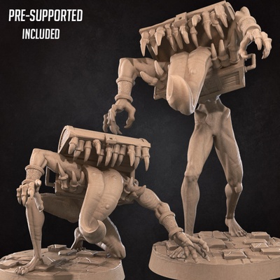 3d imprimable imiter duo 2 versions by mordre balle table personnages créatures 3d print model - Mito3D