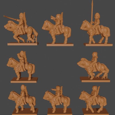 3d imprimable 6 15mm ottoman génial guerre cavalerie turcs arabes wwi ot 3 by tourneur miniatures table personnages créatures historique univers wargaming 3d print model - Mito3D