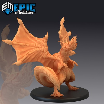 3d imprimable grenouille dragon feu souffle marais canard crapaud hybride draconique reptile lézard rencontre chimère by epic miniatures table personnages créatures 3d print model - Mito3D