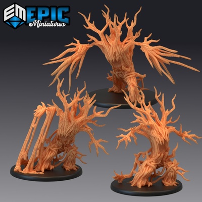 3d imprimível árvore praga conjunto floresta espírito galho criatura bosque guardião velho treant by epic miniatures tampo mesa personagens criaturas 3d print model - Mito3D