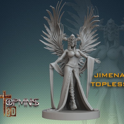 3d imprimible guerrera desnuda paraca juegos rodar by ignacio berbel garcia mesa caracteres criaturas fantasía universo 3d print model - Mito3D