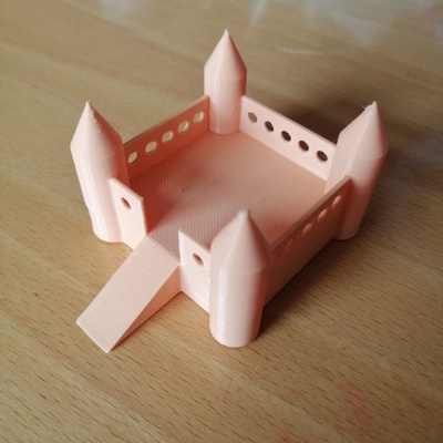 3d printable basic castle by hugo ribeiro architecture 3d print model - Mito3D