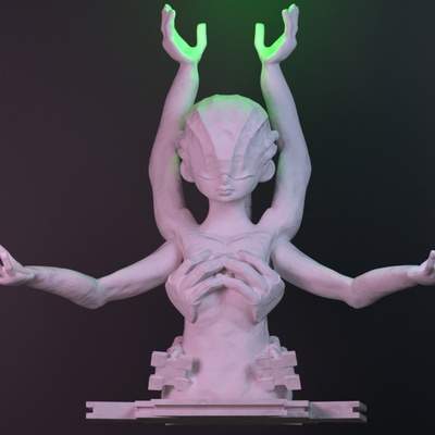 3d imprimable ries by réflexe table personnages créatures sci univers ventilateur art bustes 3d print model - Mito3D