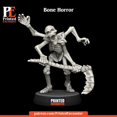 3d imprimível osso horror esquelético monstruosidade pre supported by impresso encontro tampo mesa personagens criaturas fantasia universo jogos guerra 3d print model - Mito3D