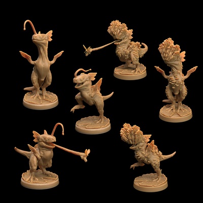 3d stampabile bagliore tramoggia bambini presupposto fungo bayou polli by drago cacciatori lodge tavolo personaggi creature fantasia universo wargaming 3d print model - Mito3D