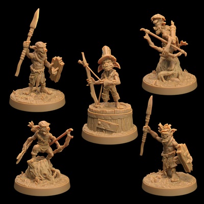 3d stampabile palude folletti presupposto fungo bayou bardo guerriero arciere by drago cacciatori lodge tavolo personaggi creature fantasia universo wargaming 3d print model - Mito3D