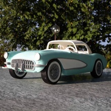 chevy corvette toys & games car toy carmodel 3d print model - Mito3D