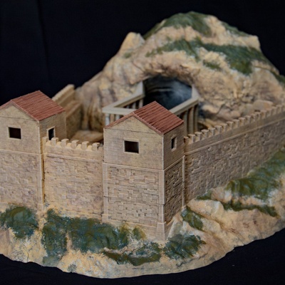 3d stampabile greco fortezza scudo of oracolo by gadgetworks tavolo terreno fantasia wargaming 3d print model - Mito3D