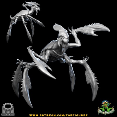 3d stampabile palude granchio by nemico figure tavolo personaggi creature sci fi universo 3d print model - Mito3D